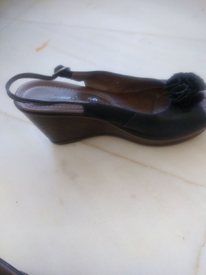 Boxer black platform sandals like new, size 38