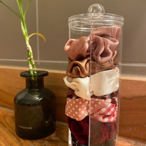 Plexi glass cotton holder new for bathroom