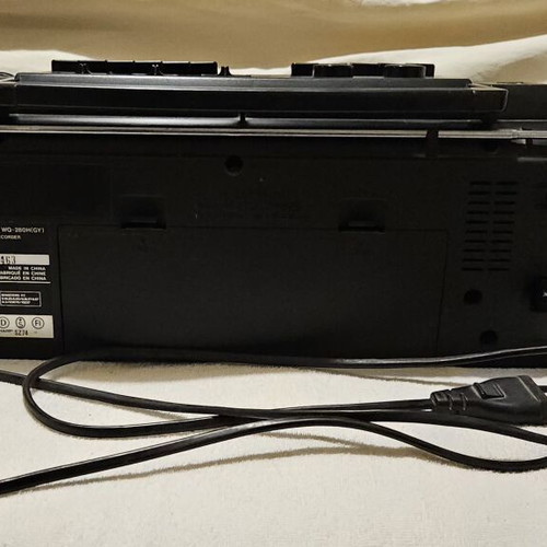 Sharp portable radio cassette player with two cassettes 1988 like new