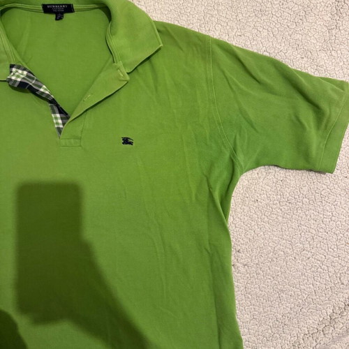 Burberry Polo Shirt green like new, 100% cotton, size L
