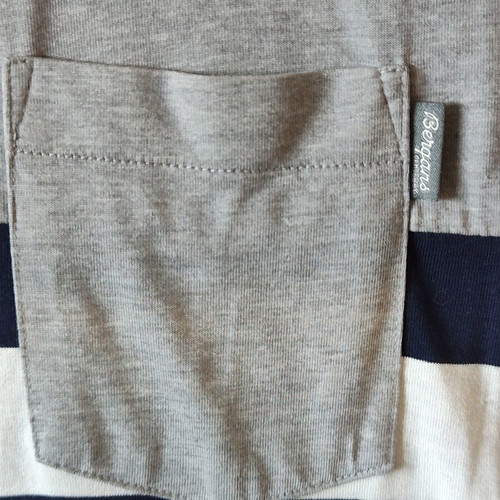 Bergans of Norway Lyngor Tee men's striped t-shirt XL like new, gray