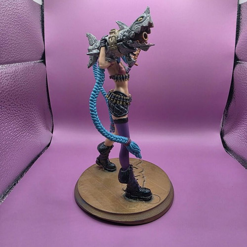 Αγαλματίδιο Jinx από League of Legends καινούργιο, 3D εκτυπωμένο ρητίνη