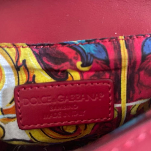 Dolce Gabbana Mini Sicily bag 100% leather burgundy new