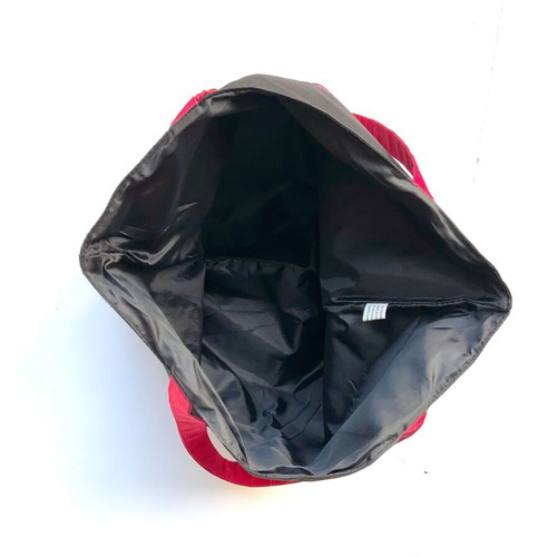 The WOOF Tote Bag new, black with white dog prints