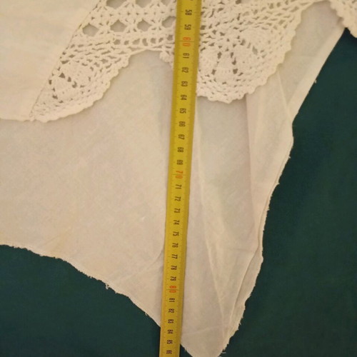 Handmade cotton skirt used with crochet design, M/L, white