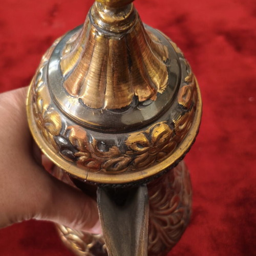 Vintage Arabic Copper and Brass Dallah Coffee Pot
