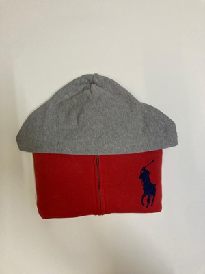 Ralph Lauren vest S, navy red grey with big navy pony
