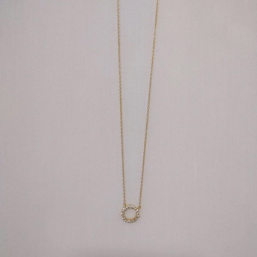 Gold 925 silver necklace new with zirconia, 45cm
