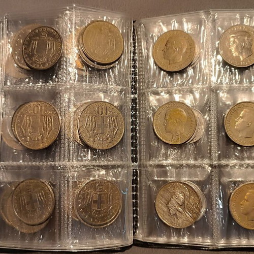 Album of 60 collectible coins