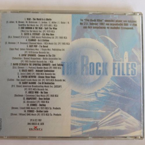 The Rock Files CD used, rock collection from Pop & Rock June 1997