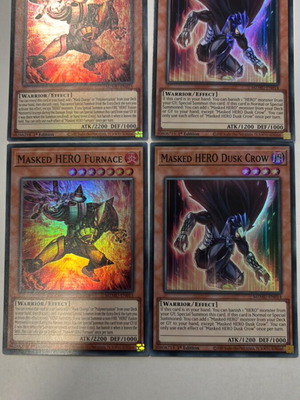 Yu-Gi-Oh cards, two of each