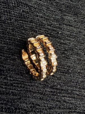 Bulgari Serpenti Viper 18k ring like new, size 17