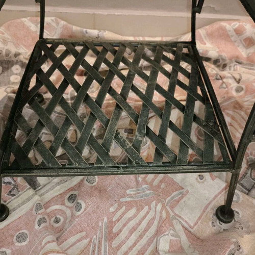 Metal vintage plant stand used, handmade rustic style