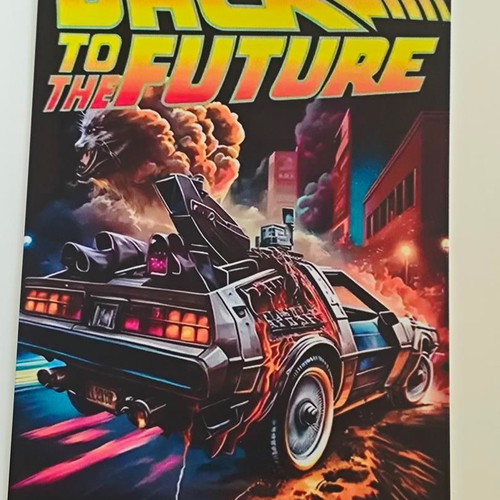 Back to the Future Metal Decorative Sign like new 20x30 cm