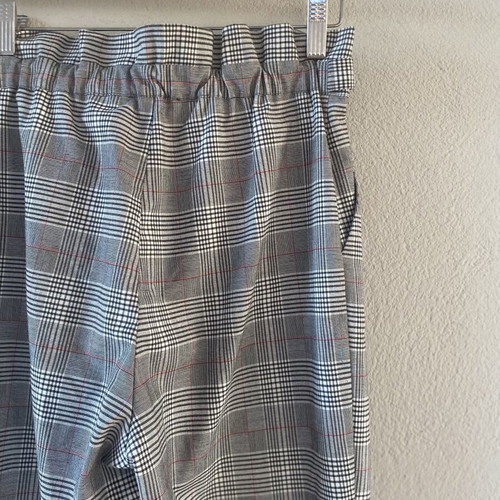 The Παντελόνι Cigarette high-waisted plaid pants with belt size S like new