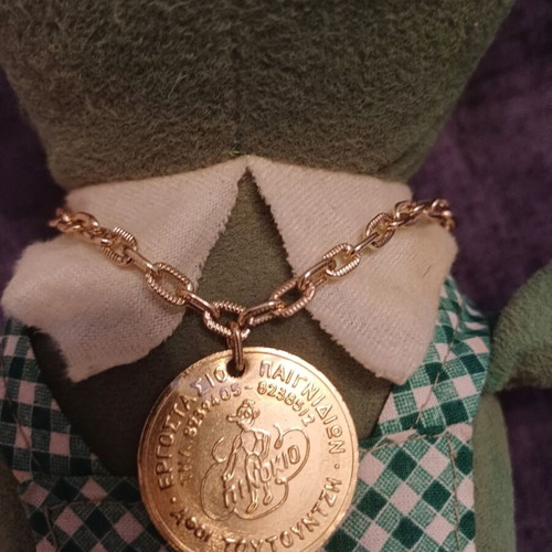 Kermit doll authentic used with pendant