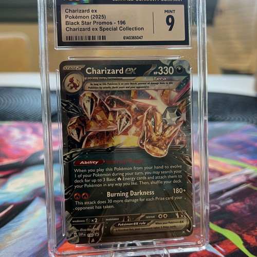 Charizard ex Black Star Promo CGC 9 card like new