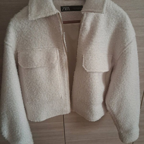 Zara coat jacket new, cream, size L