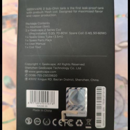 GeekVape Zeus Sub-Ohm Atomizer like new