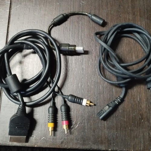 Original Microsoft Xbox console with controller and cables