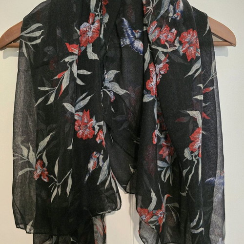 Zara scarf new, black and multicolor