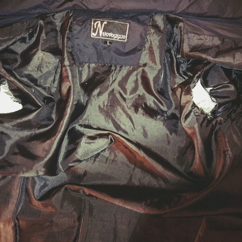 Black jacket used, size L, warm with wear marks
