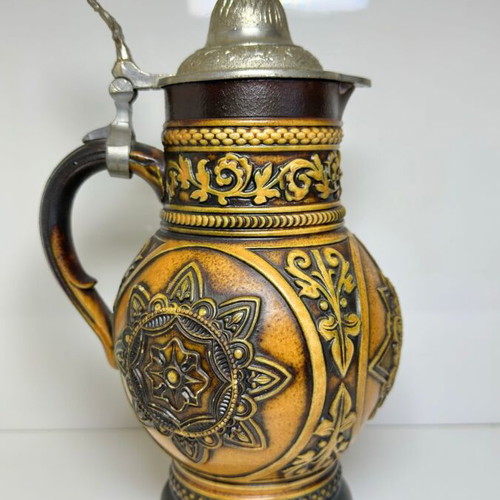 Vintage German ceramic jug medieval style like new