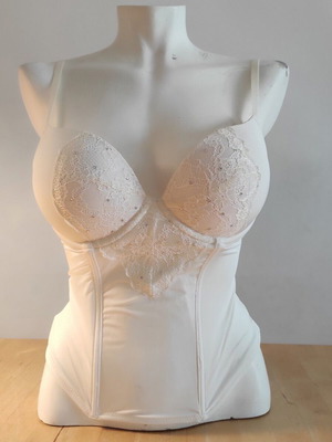 Corset H&M white like new with rhinestones and adjustable straps
