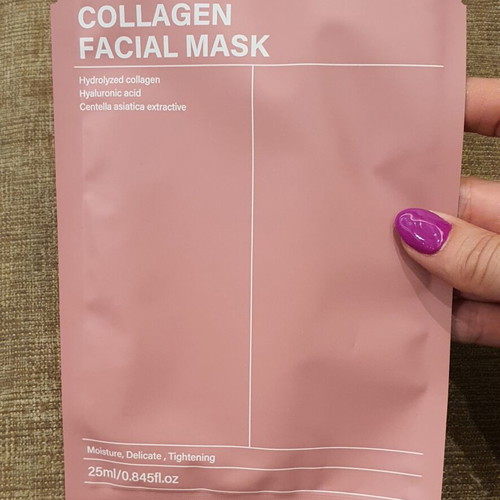 Collagen Facial Mask set with gift gold acrylic drop earrings new