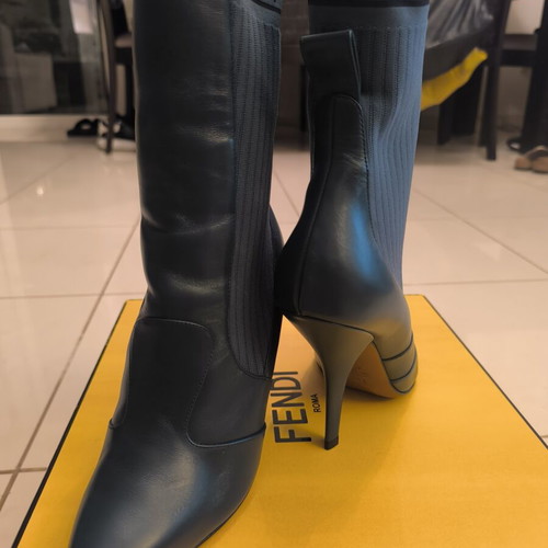 Fendi women's sock ankle boots size 40, dark blue
