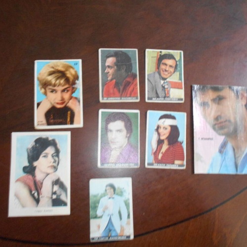Greek Actors And Singers Cards Used, Pack Of Eight