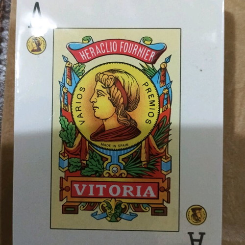 Σετ Ισπανικές τράπουλες Heracle Fournier Vitoria σαν καινούργιο με ντόμινο και αξεσουάρ