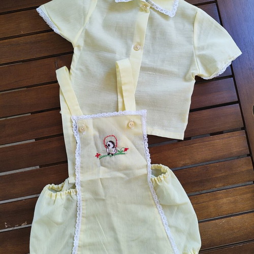 Vintage Baby Set 2pcs Romper and Shirt Like New 0-3 Months