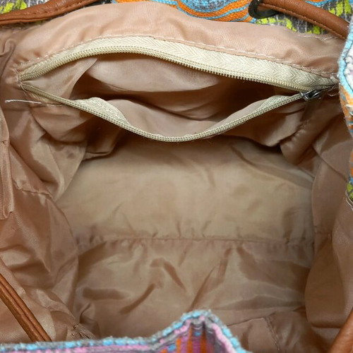 Women's backpack bag pouch like new, multicolor