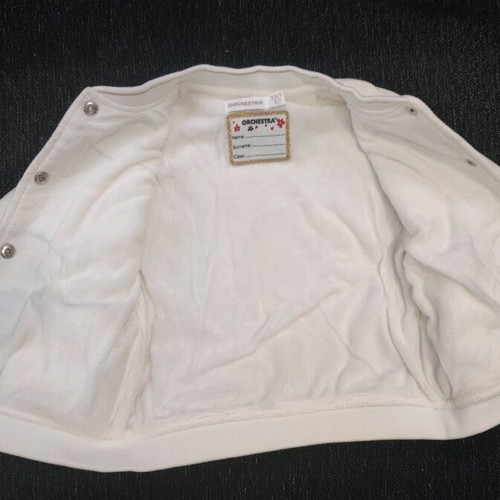 Girls' Jacket with Fleece Lining white Orchestra size 3 years like new