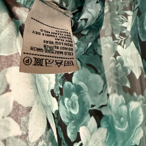 Vassia Kostara shirt one size, like new, black and turquoise