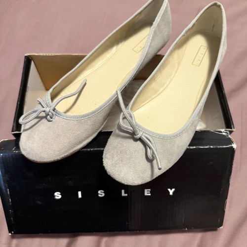 Sisley ballerinas size 39 like new, grey