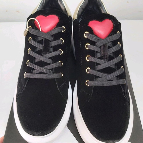 Love Moschino velvet shoes size 39 like new, black sneakers