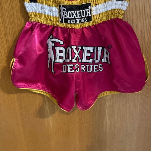Boxeur the Rues satin women's boxing shorts fuchsia used size M