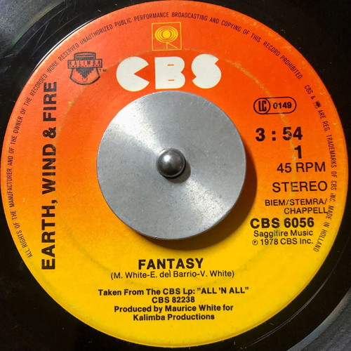 Earth, Wind & Fire Fantasy 7" vinyl single used, pop
