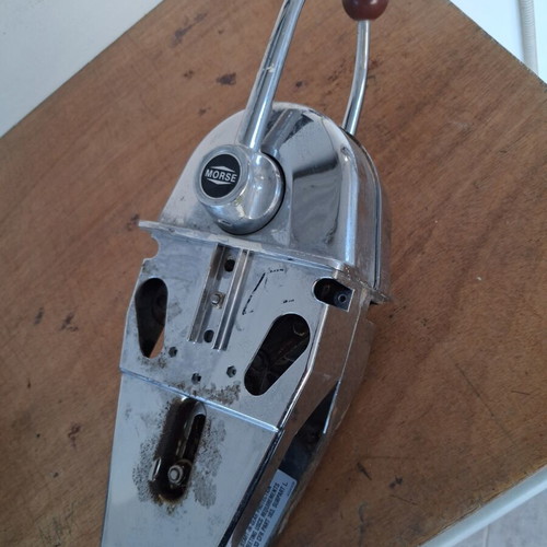 MORSE dual lever controller boat engine control like new, inox