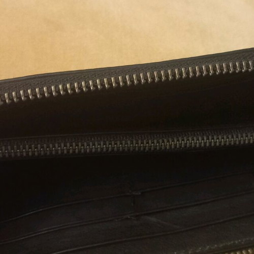 Mango leather wallet used, black