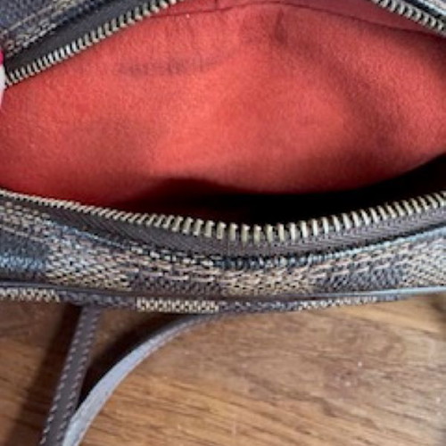 Louis Vuitton damier crossbody bag used, brown
