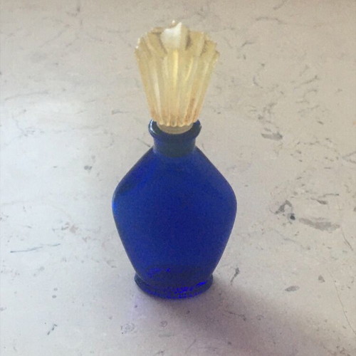 Bourjois Mini Empty Cobalt Blue Glass Bottle Like New