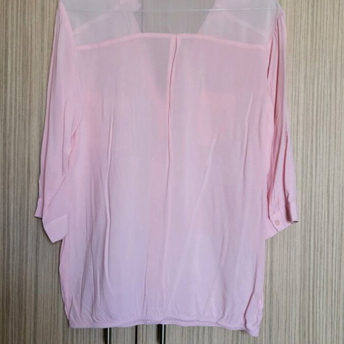Women's shirt with transparency pink like new, size 38