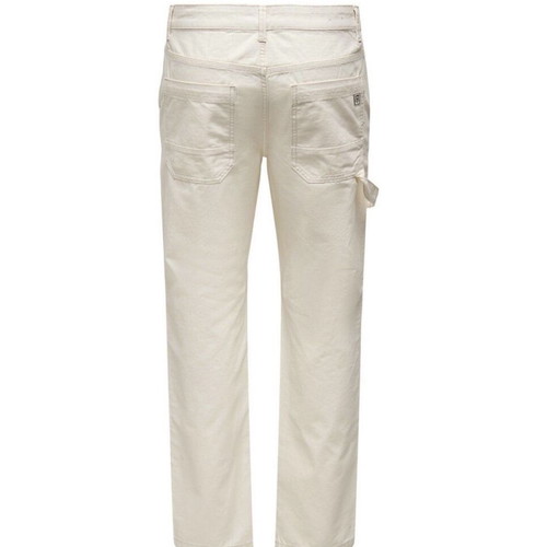 Only & Sons EDGE Loose Workwear Pant new, sizes 32 and 33, ecru cotton