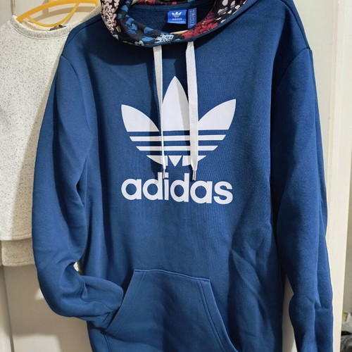 Adidas pullover like new, size small, blue