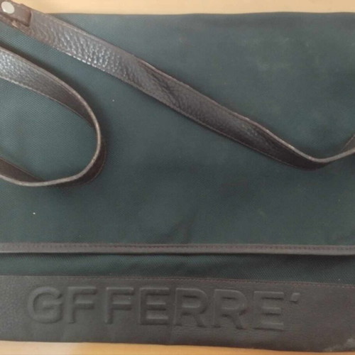 GF FERRE shoulder bag used, authentic brown and green