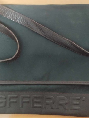 GF FERRE shoulder bag used, authentic brown and green