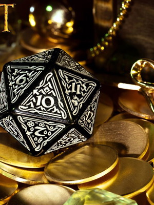 The Hobbit Spindown D20 Jumbo Die new, Umbral design